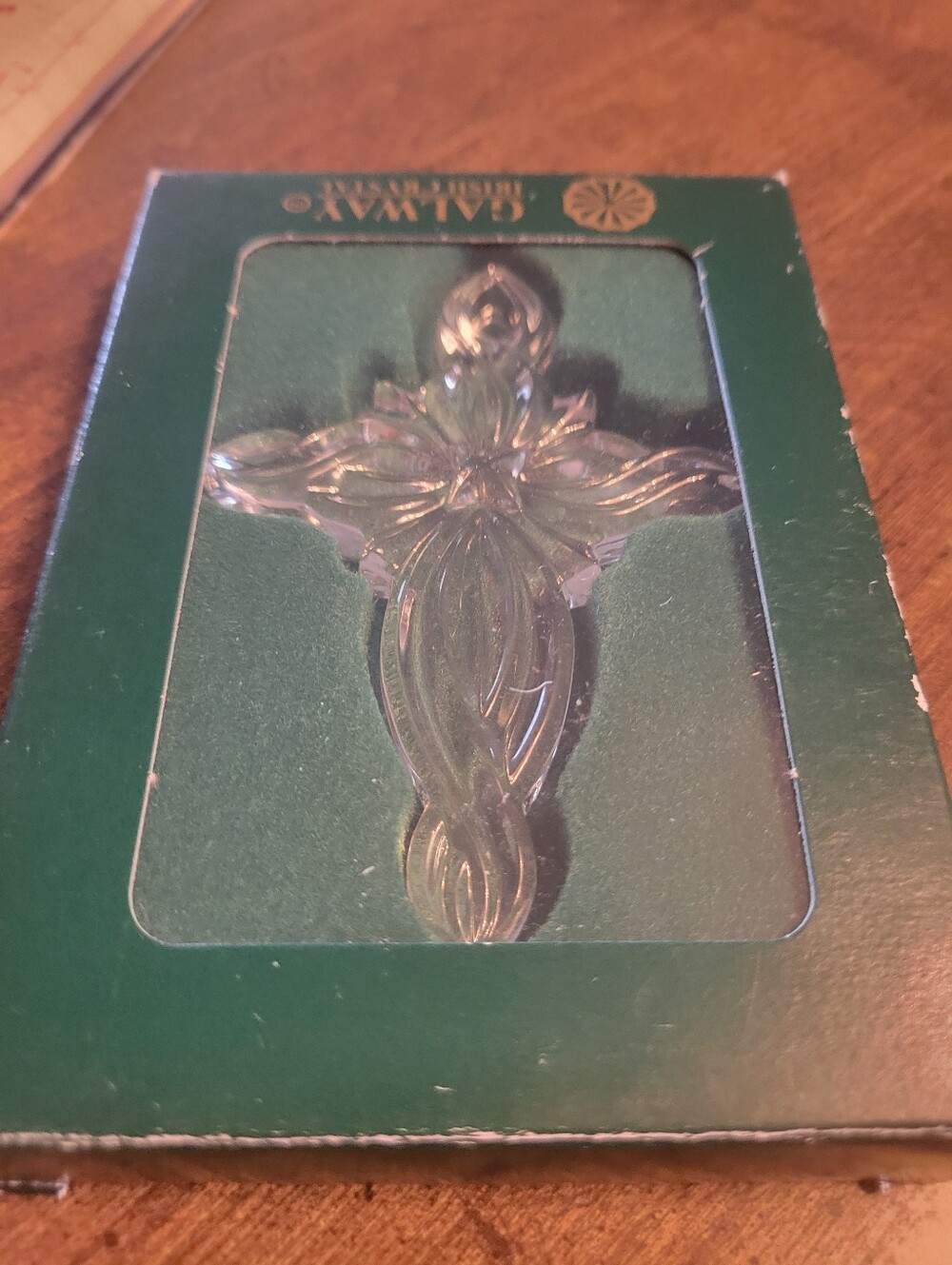 GALWAY IRISH CRYSTAL CELTIC CROSS ORNAMENT